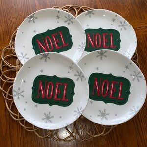 Christmas Noel Plates Holiday 8” by Target Wondershop - Set of 4 NWT